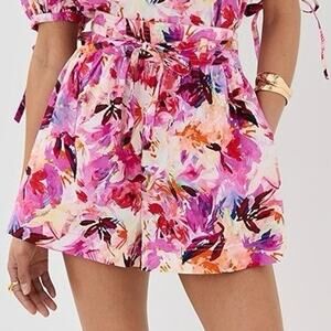 NWT Ulla Johnson ROWAN Shorts Pink Azalea Cotton Bohemian Summer Travel Party 2